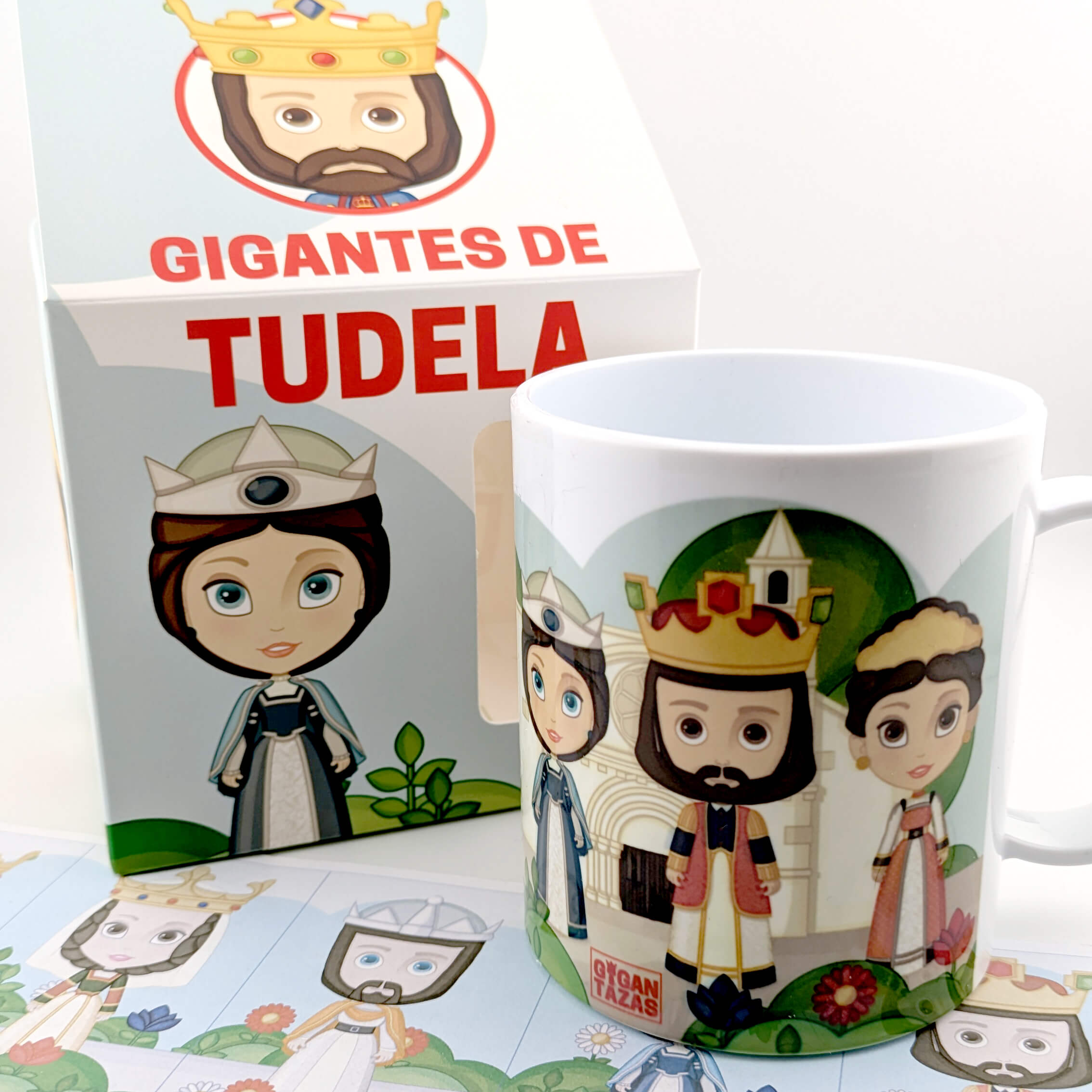 Gigantes de Tudela junto a la CATEDRAL de Santa María la Mayor